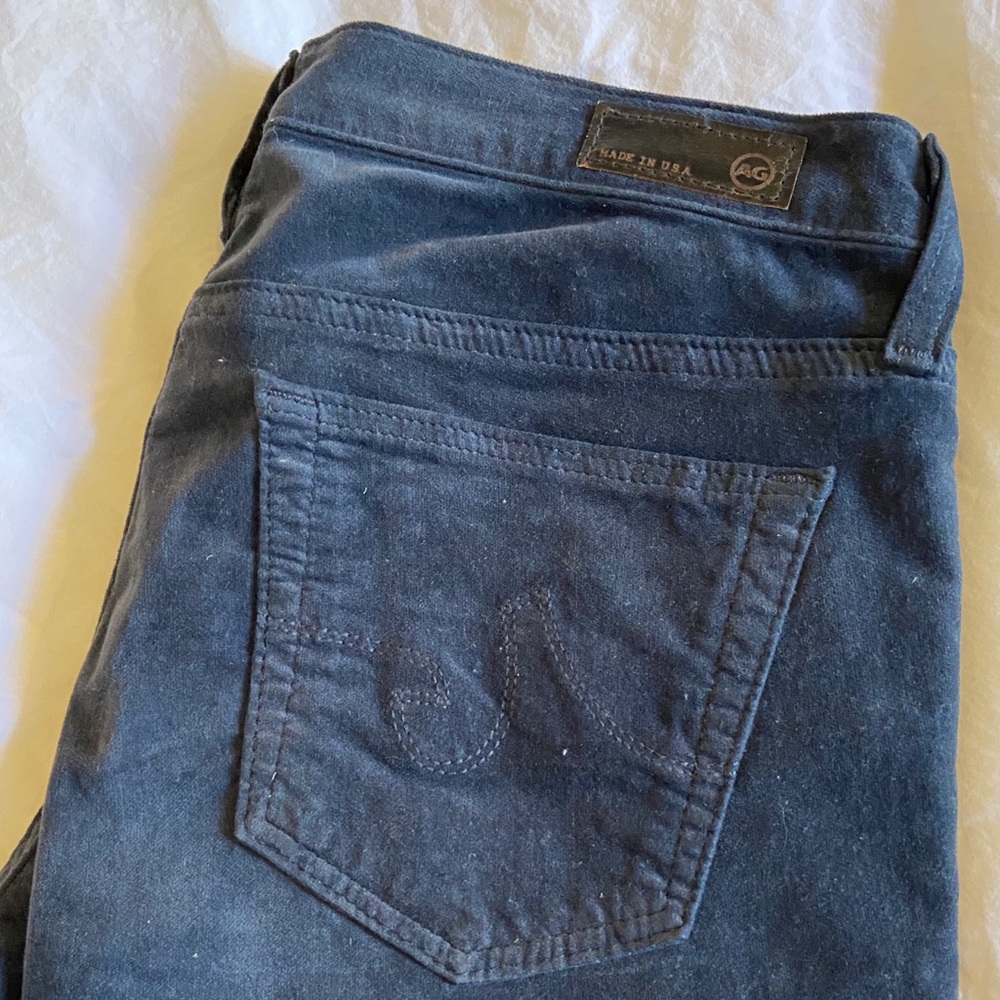 AG Jeans, Grey Velvet Super Skinny Jeans, 29R